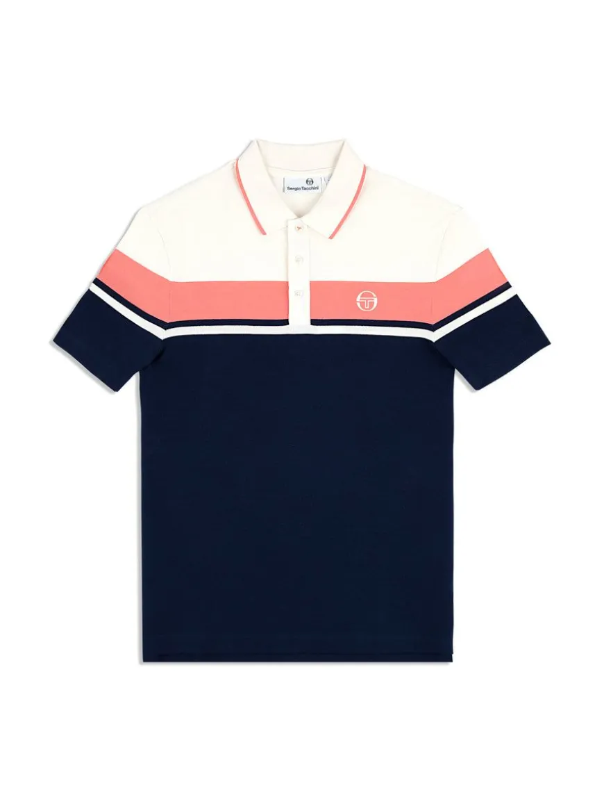Damarindo Polo Archivio- Gardenia/ Maritime Blue