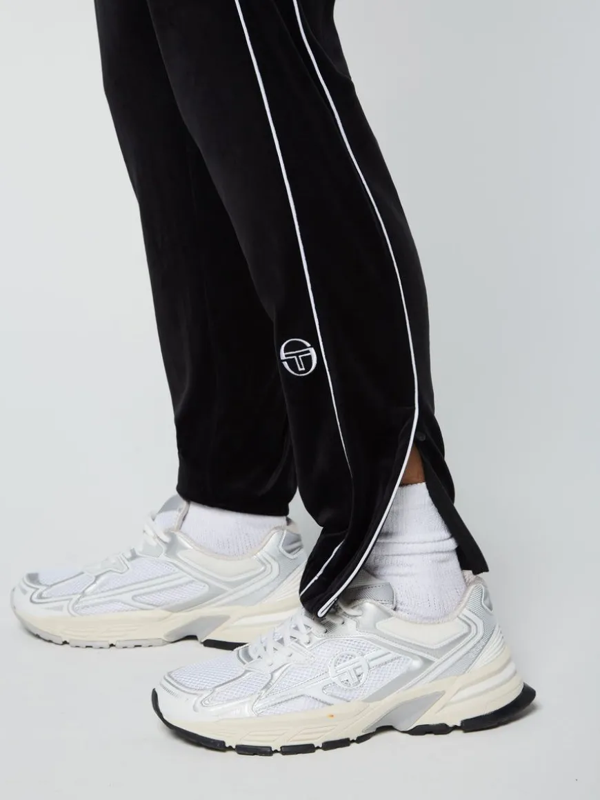 Lioni Velour Track Pant- Black Beauty