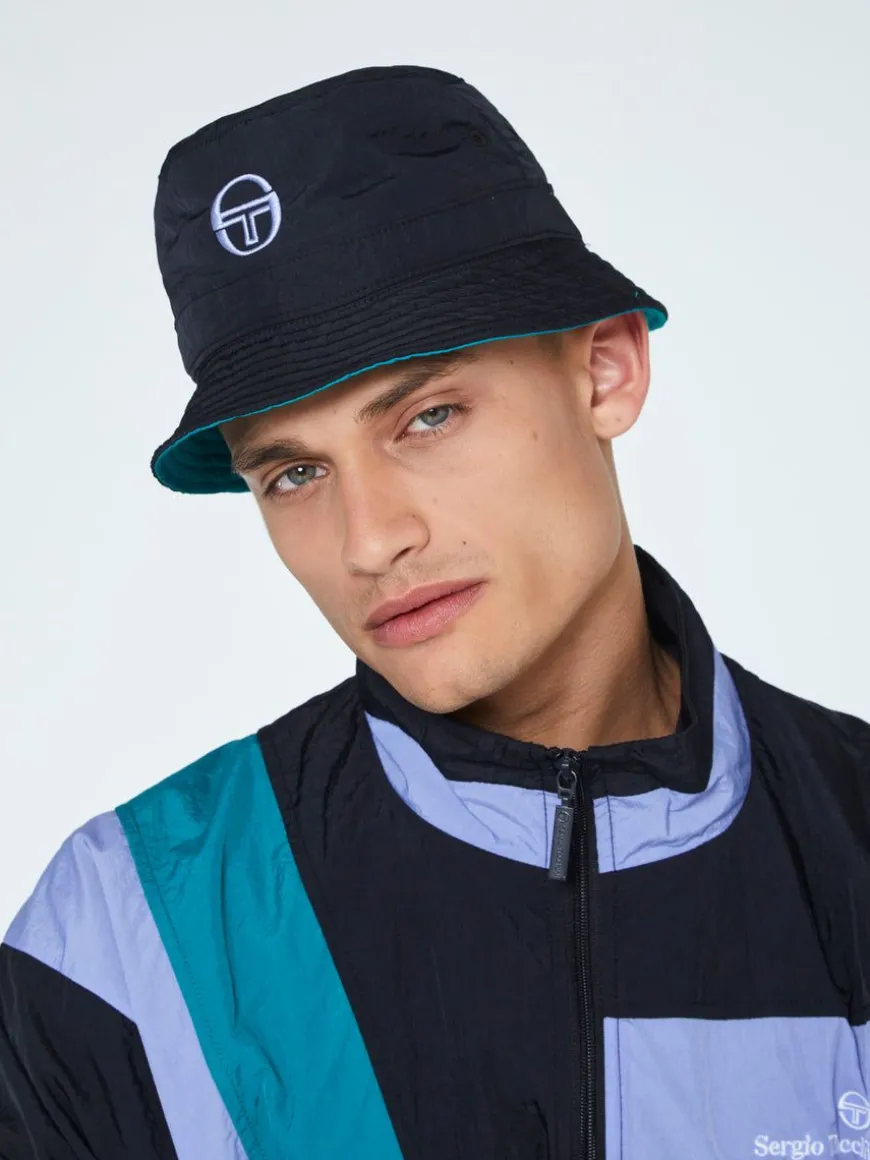 Mosaic Reversible Bucket Hat-Black/Multi