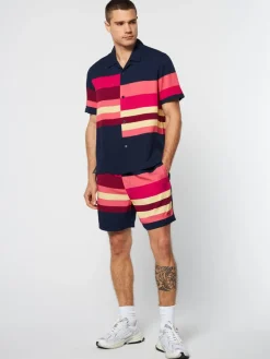 Pennellata Cabana Shirt- Maritime Blue/ Multi