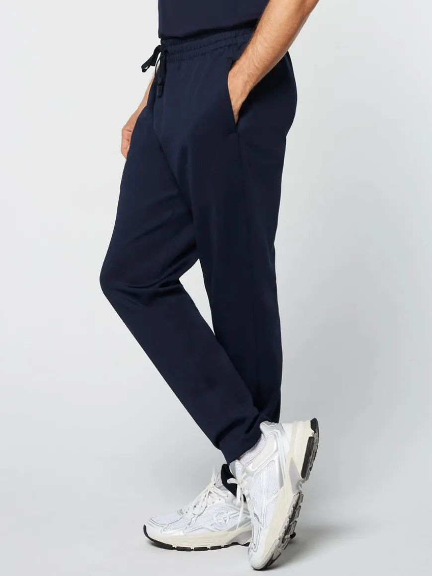 Perforata Track Pant-Maritime Blue