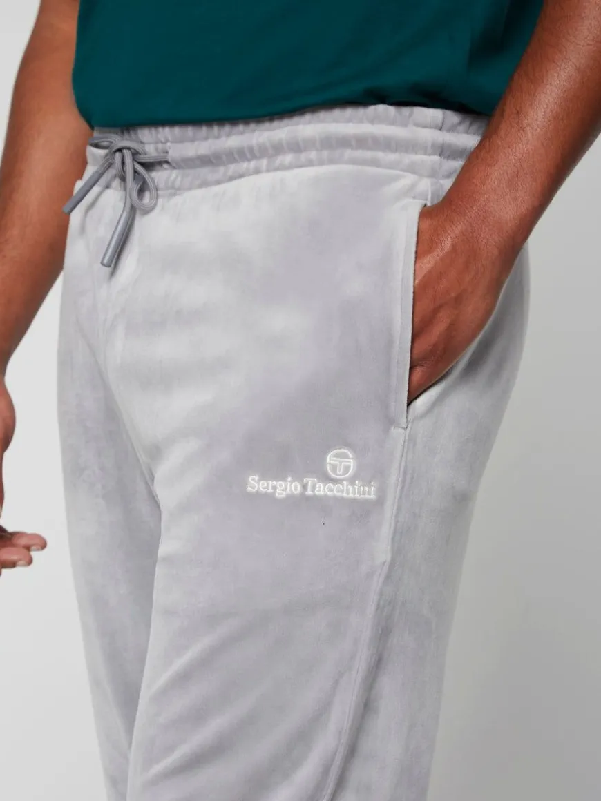 Scopeto Velour Pant- Sleet/ Gardenia