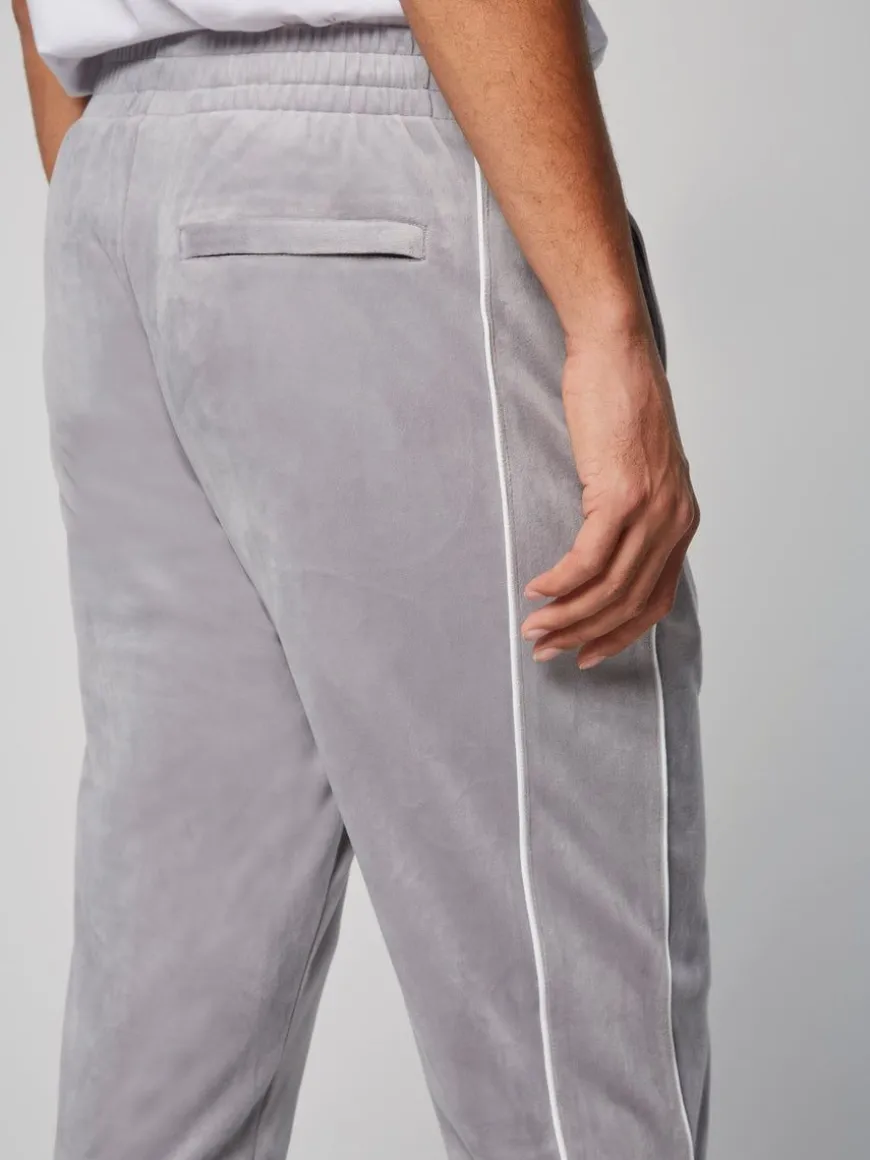 Sovana Velour Track Pant- Sleet