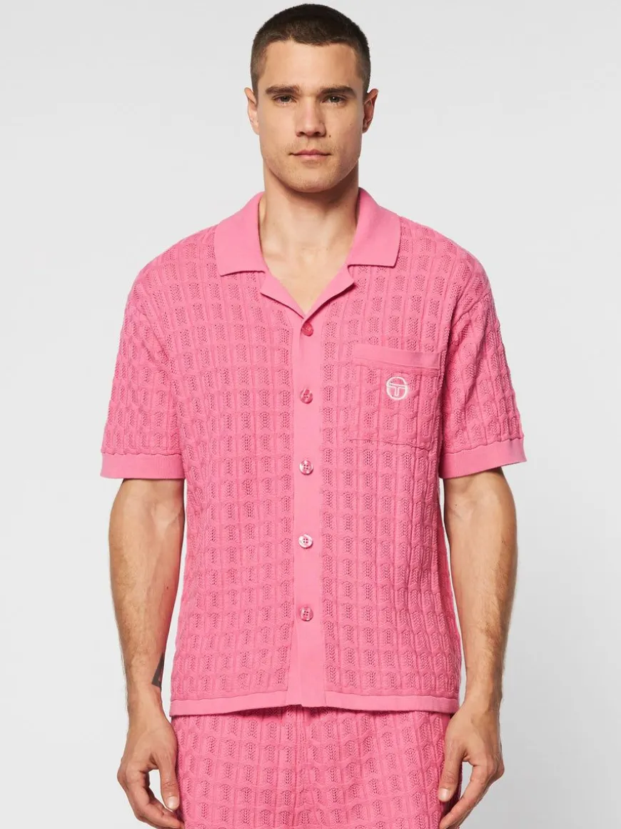 Ulivo Crochet Shirt- Wild Rose