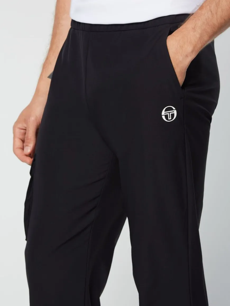 Woven Cargo Jogger Pants- Black